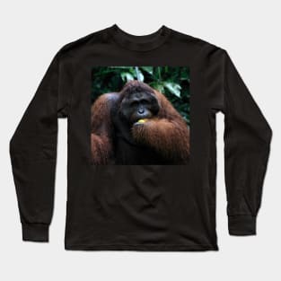 "George" Large male Orangutan, Borneo Long Sleeve T-Shirt